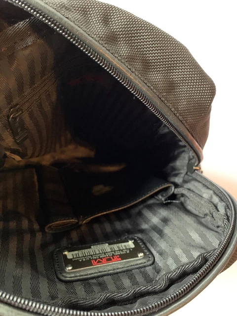 Tumi Men Black Alpha Crossbody Leather Trim Organizer Bag Purse Travel Zip Top 7