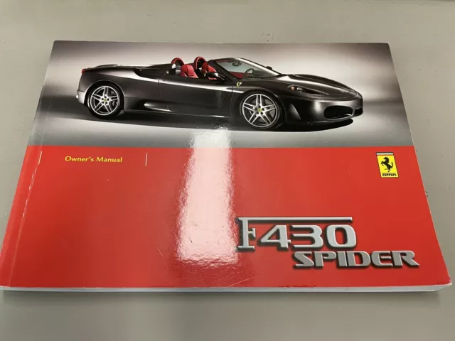 Operating Instructions Manual Log Book Owners Ferrari F430 Spider