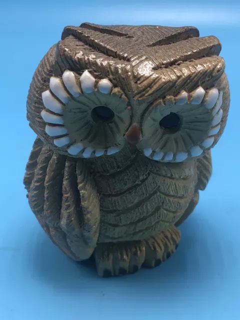 Artesania Rinconada Owl Figurine Uruguay Signed