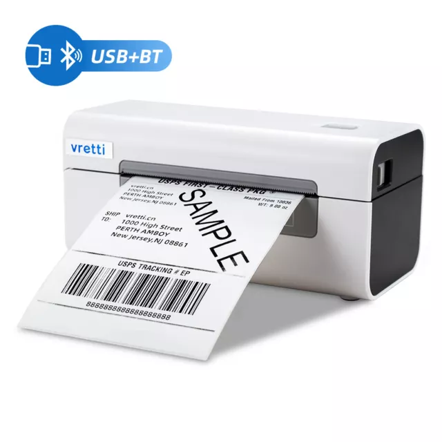 VRETTI Impresora de etiquetas transporte térmico Bluetooth USB 4X6