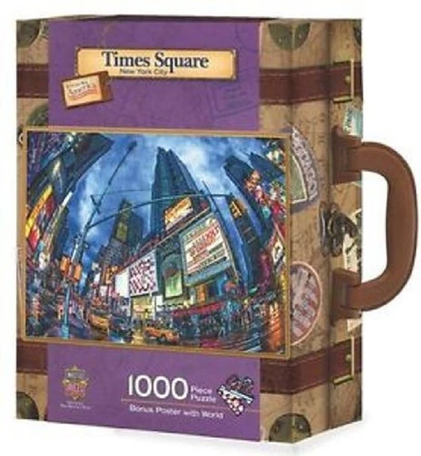 TIMES SQUARE NEW York City Collectible Suitcase 1000 Piece 19 X 27