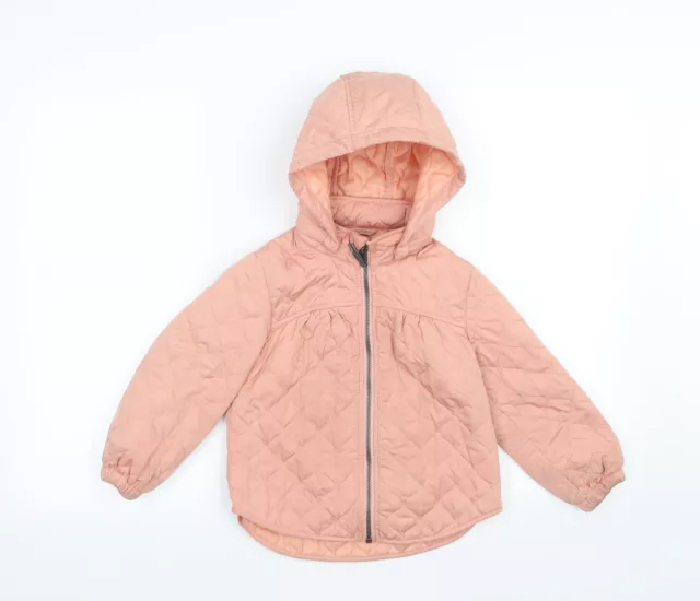 name it Girls Pink Jacket Size 4 Years Zip