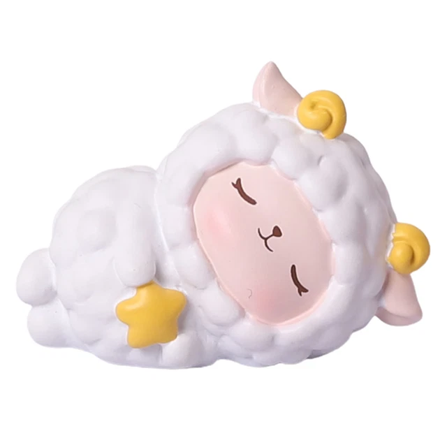 Sheep Statue Creative Wear-resistant Cake Toppers Mini Sheep Figurines Resin