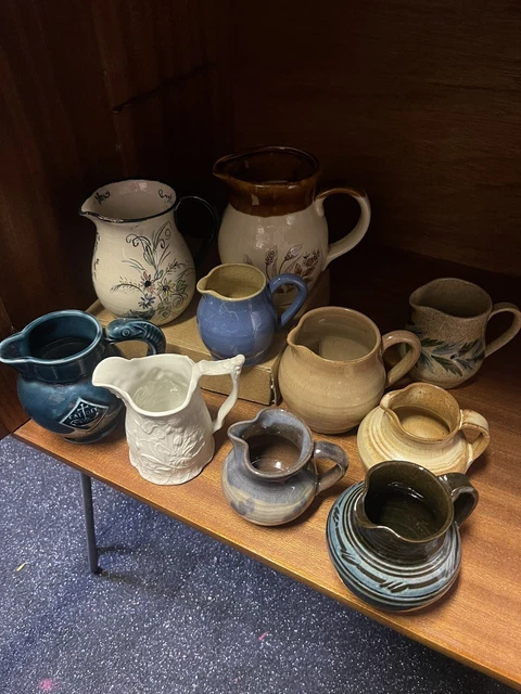Joblot Of 10 Vintage Jugs Inc Portmeirion And Prinknash