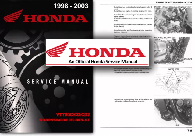 Honda VT750C SHADOW ACE Service Workshop Manual 2002 2003 VT 750 SHOP FACTORY