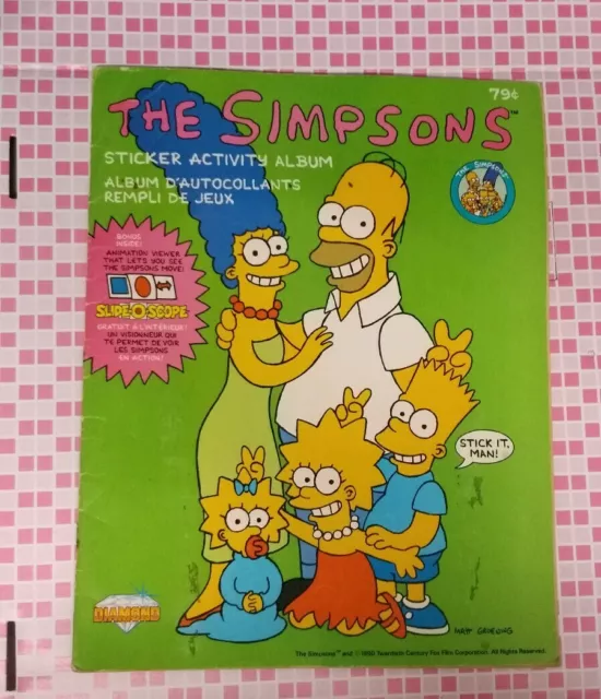 VHTF The Simpsons Sticker Activity Book from 1990
