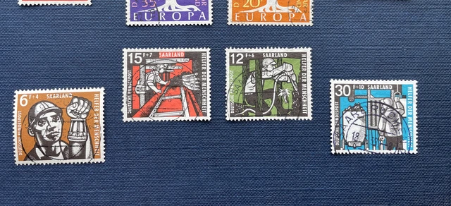 200Saarland 1958, OPD Saarbrücken Mi.-Nr. 379, 400 - 408,  komplett gestempelt 3