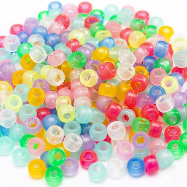 3mm glow in the dark beads colorful pony luminous beads bracelet  for bracelets