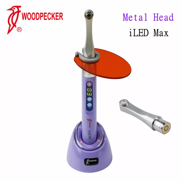Woodpecker Dental iLed Max Wide Spectrum Curing Light 1 Sec Cure Lamp Metal Head