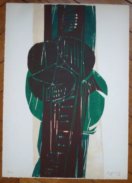 Bozzolini Silvano gravure signée numérotée art abstrait abstraction lyrique