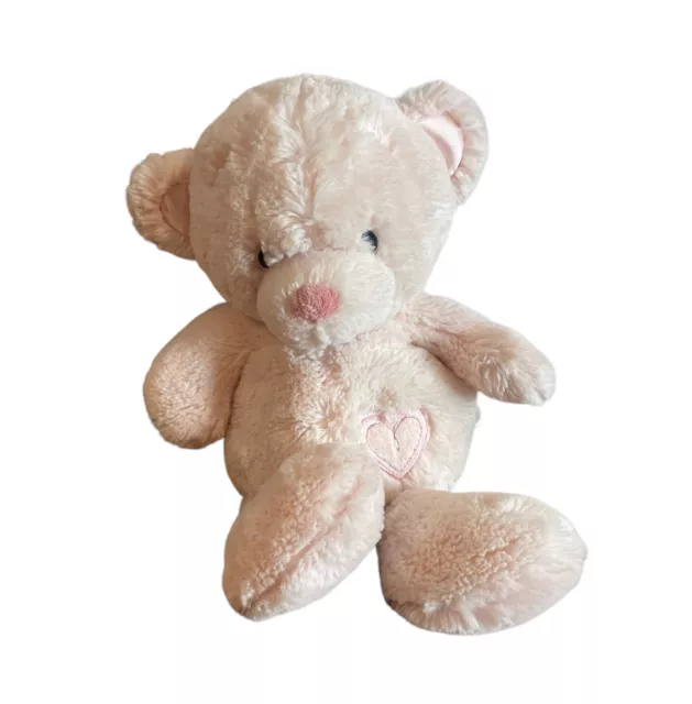 Nat & Jules Stuffed Plush Musical Teddy Bear Wind Up Heart Pink Baby Girl Lovey