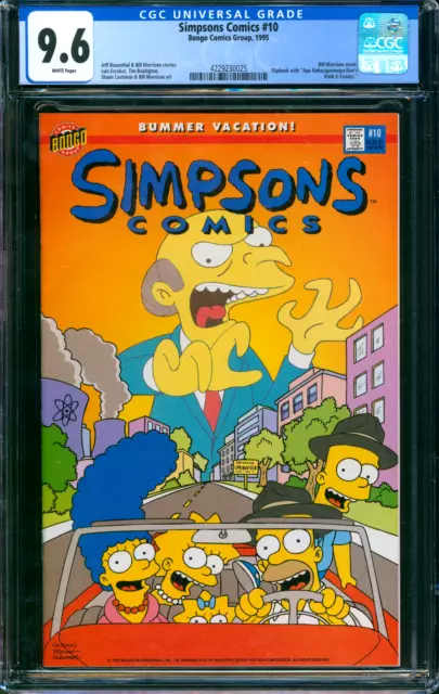 Simpsons Comics #10 Bongo Comics 1995 CGC 9.6 Simpsons