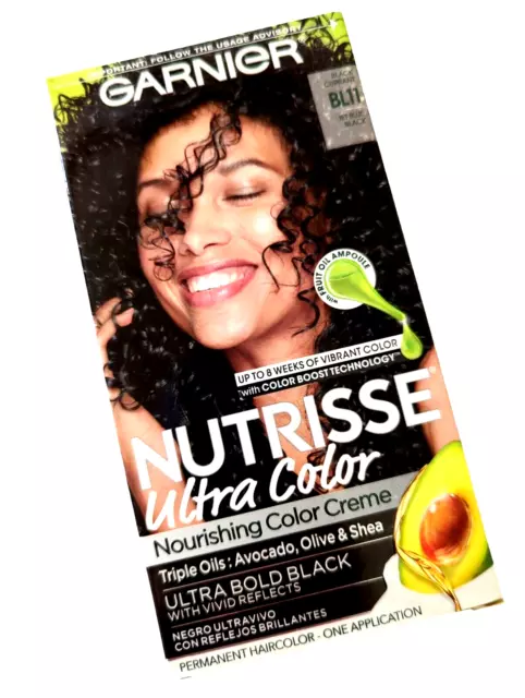 Garnier Nutrisse Ultra Color Nourishing Hair Color Creme #BL11 JET BLUE BLACK