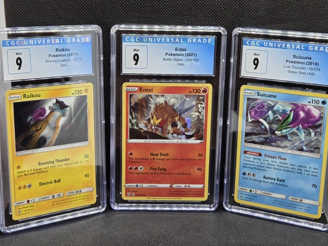 Raikou Call Of Legends Pokmon TCG Suicune, Entei & Raikou Legendary Dog 3- Card Set  Near Mint Condition Lugia Pokemon Card