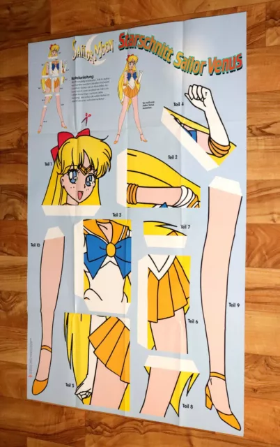 1999 Sailor Moon Sailor Venus Manga Anime Old Rare DIY Character Poster