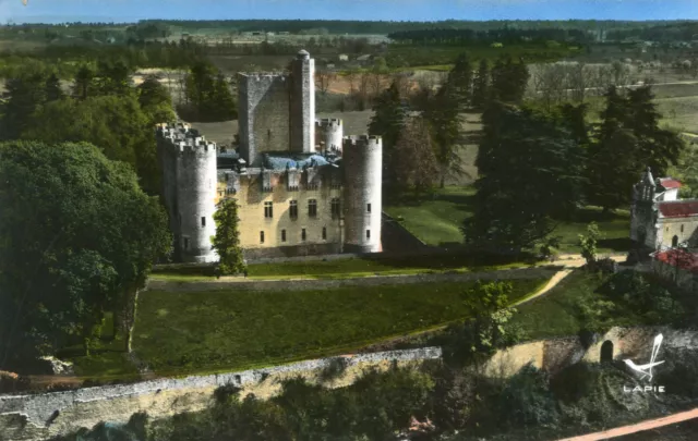 Carte MAZERES Vue aérienne Le château de Roquetaillade