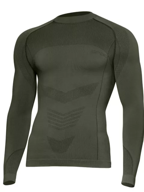 Herren langarm Funktionsshirt Thermoshirt Feuchtigkeitstransport Jäger