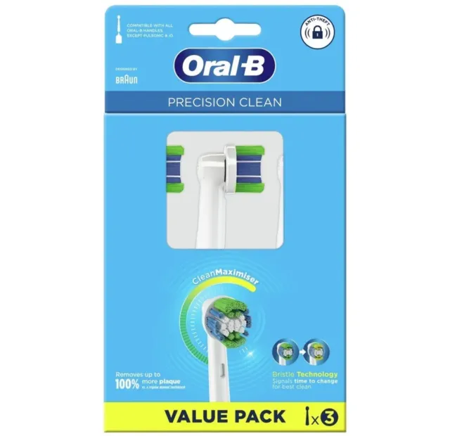 Braun Oral-B Precision Clean White Toothbrush Heads 3 Pack