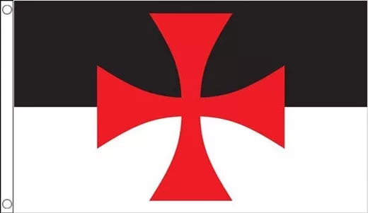 KNIGHTS TEMPLAR CRUSADES FLAG 5' x 3' Medieval Crusaders Red Cross War Banner