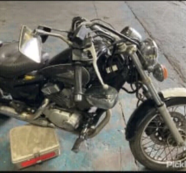 yamaha 1999 virago xv250 slightly damaged unreg with saddle bags great projet 