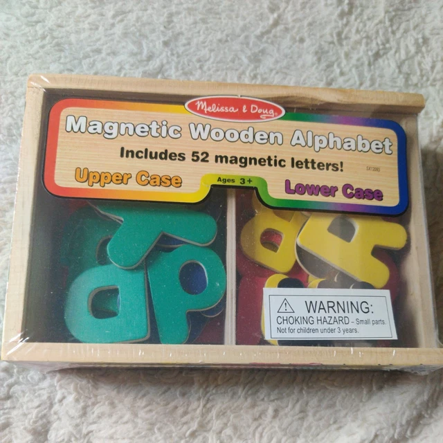 Melissa & Doug Magnetic Wooden Alphabet Letters  Pieces & Box NEW