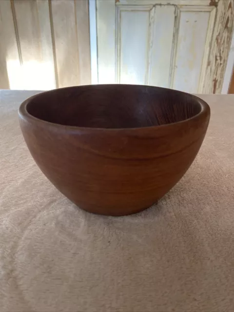 Vintage Wooden Teak  Bowl Treen Retro Danish Style 60s