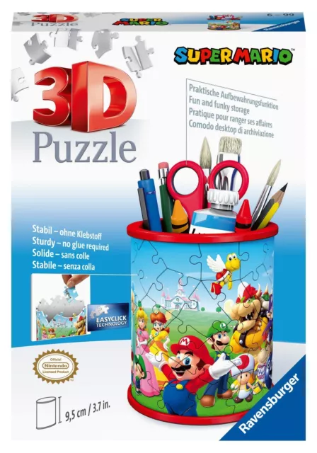 Ravensburger 3D Puzzle Utensilo Super Mario 11255 - 54 Teile - Stiftehalter für