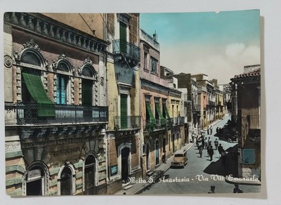 Anastasia 11189 Cartolina Emanuele Catania Via Vitt 1960 Motta S 