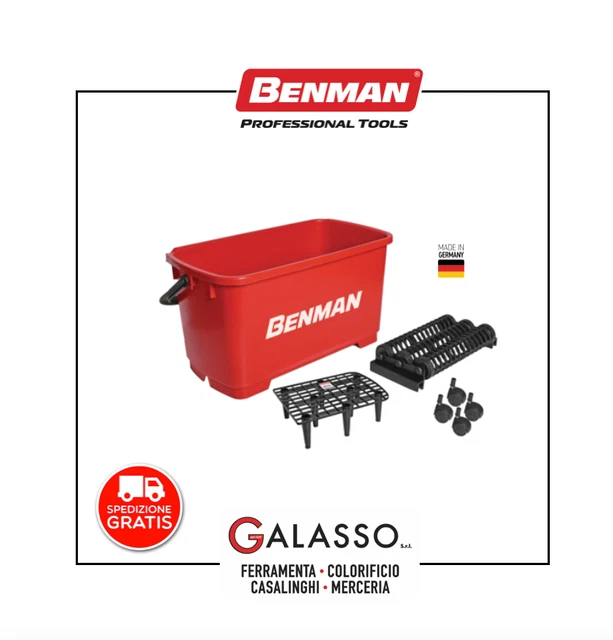 Vaschetta Lavaggio Professionale 25 Litri - Con Ruote E Griglia, Plastica Antiurto - Foto 2