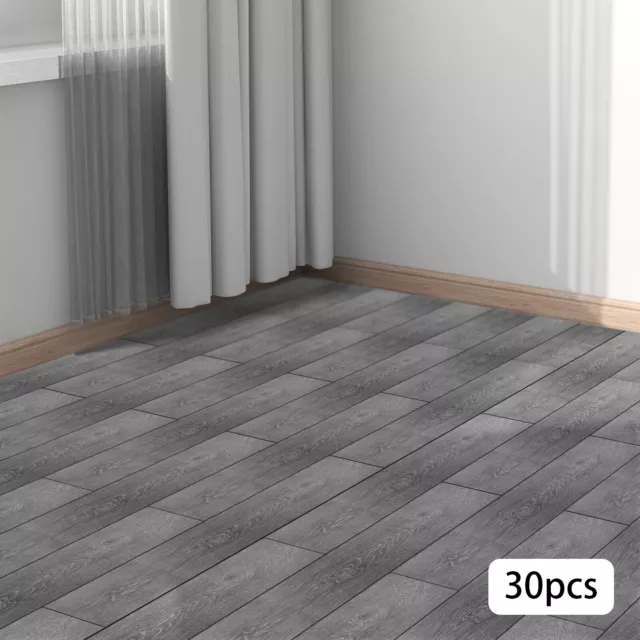 30 pezzi piastrelle per pavimenti autoadesive Deep Woodgrain PVC pavimenti 90*15 cm NUOVE