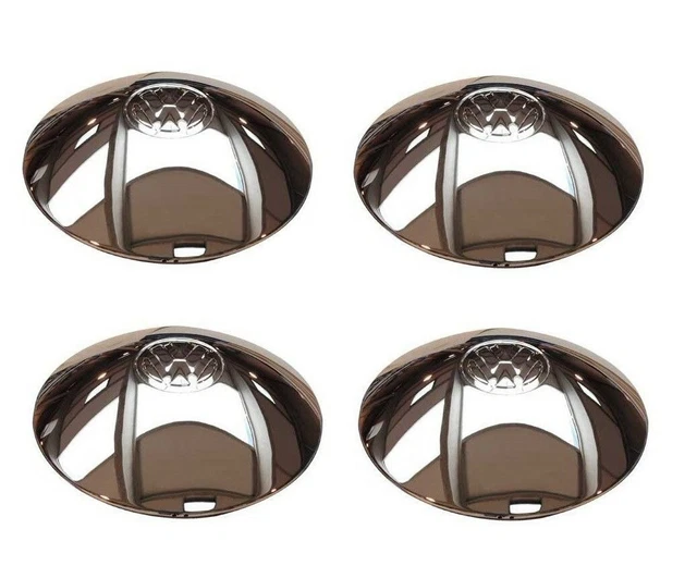GENUINE VOLKSWAGEN VW Baywindow Splitscreen Beetle Hub Caps, Bus Ghia