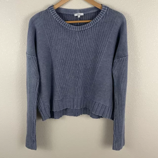 Rails Women's Size L Blue Elsa Vintage Indigo Pullover Knit Sweater