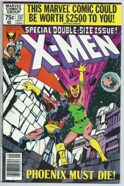 🔥Uncanny X-Men #137**(Sep 1980 Marvel)**Death Of Dark Phoenix**Newsstand**Vf/Fn