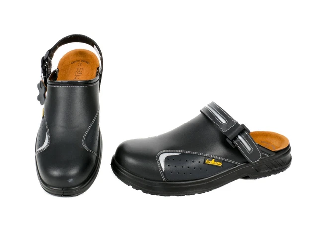 TRUCKER CLOGS LEDER LKW Arbeitsschuhe Sicherheitsschuhe Stahlkappe schwarz 39-48 EUR 29,99 - DE