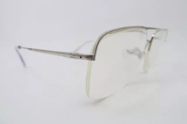 Vintage white gold filled eyeglasses frames Essel made in France 54-18 130