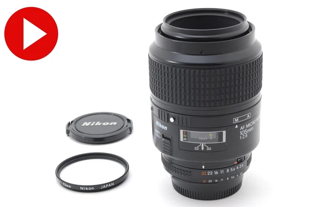 Video  [MINT] Nikon AF Micro NIKKOR 105mm f/2.8 Macro Lens From JAPAN