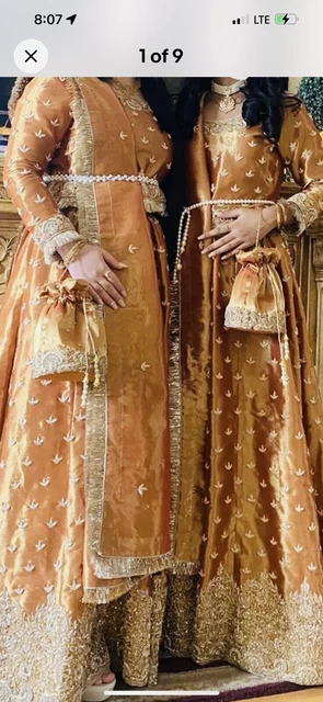 lehenga shirt dupatta heavy  wedding Pakistani Indian party wear bridal 36  34