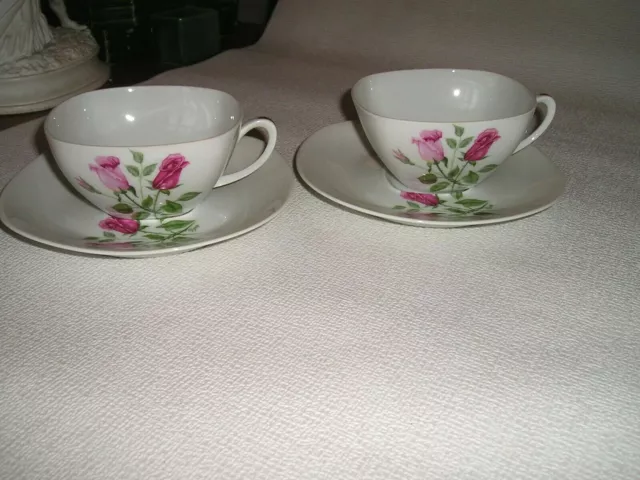 RAYNAUD- SERVICE à CAFE en PORCELAINE DE LIMOGES - DUO 2 TASSES à DEJEUNER