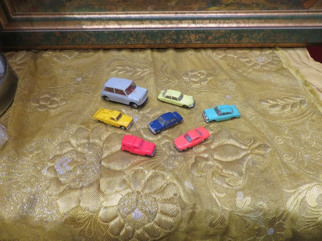 Lot Norev Micro Norev 7 Voitures + 2 Camions – Plastique, France, 1960, Superbe état