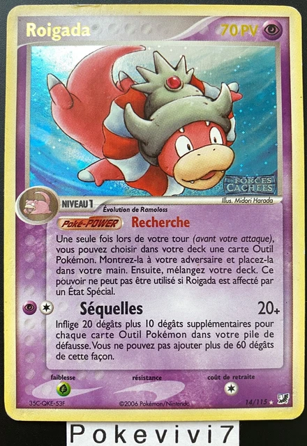 Carte Pokemon ROIGADA 14/115 Holo REVERSE Bloc EX Forces Cachées FR
