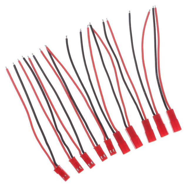 CHANZON JST SYP/RC 15 paare 15cm Stecker Buchse 2-poliger Mini-Stecker 20 AWG Verlängerung 2-poliges Kabel 2,5 mm Abstand Mikrostecker-Adapter für