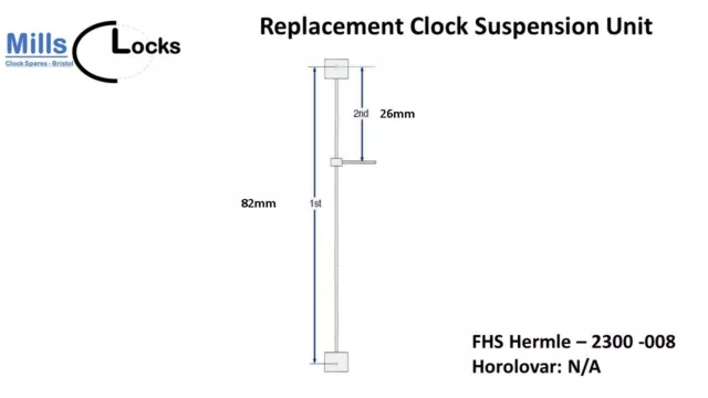 Hermle (FHS) 2300-008 Horolovar Anniversary 400 Day Clock Suspension Unit