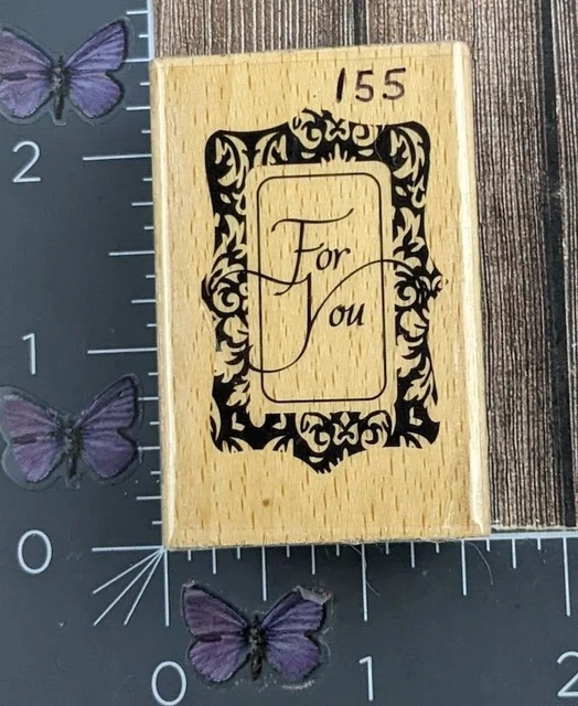 Studio G Hampton Art For You Rectangle Rubber Stamp 2009 Wood #AD116