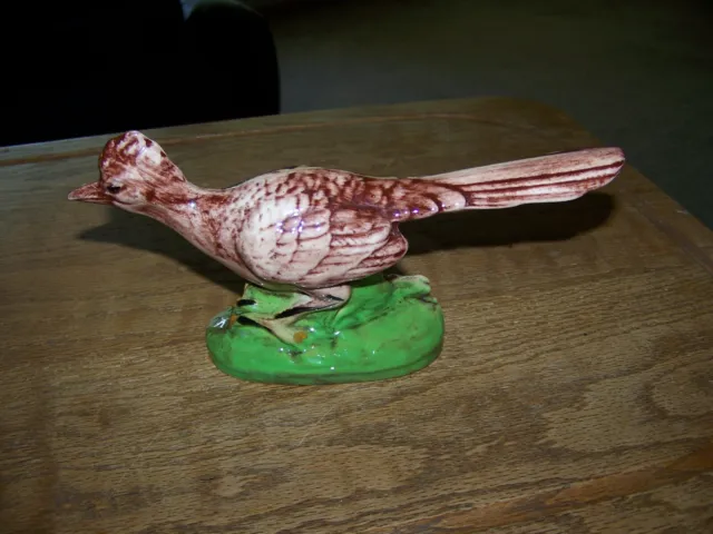 Peter's Pottery Road Runner Bird Pottery Figurine Beautiful Excellent Condition 2