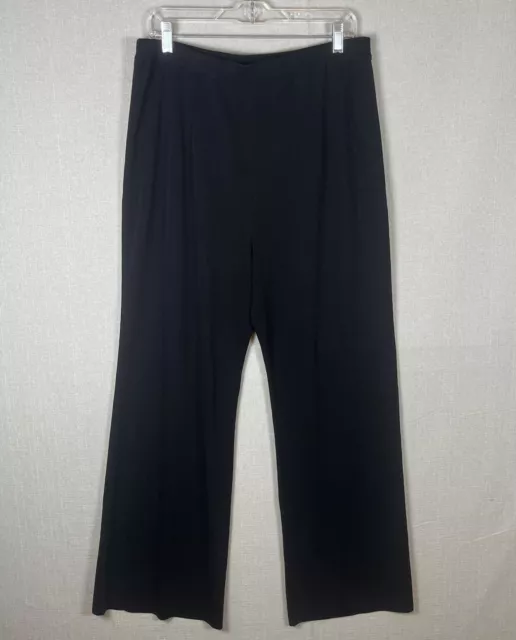 Exclusively MISOOK Womens Size XL Pants Pull On High Rise Dark Black Acrylic