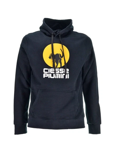 Felpa Ciesse Piumini Hoody Fleece Nera Con Cappuccio
