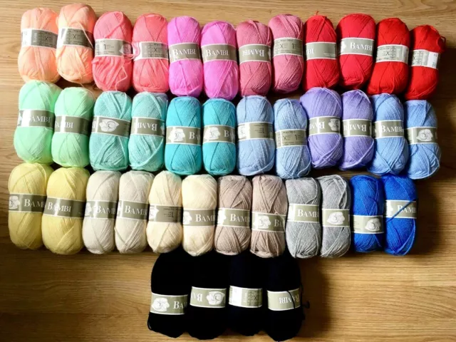 Pelote laine layette vert pastel 100 % acrylique aiguilles 3 - Un grand  marché