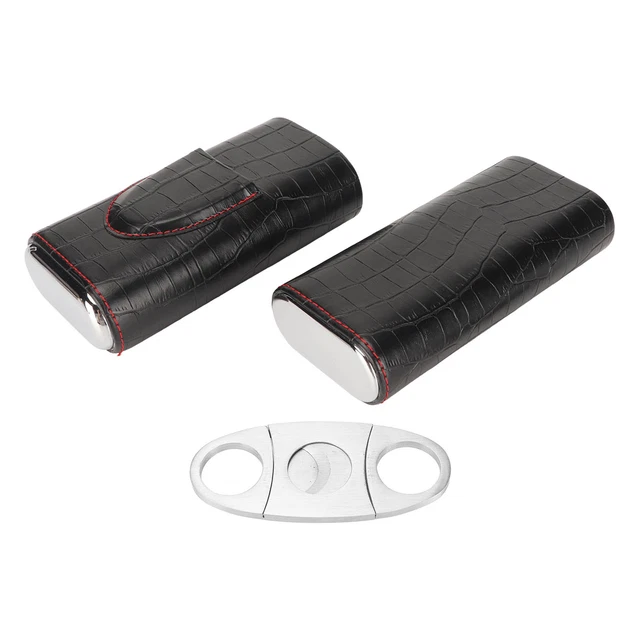 Astuccio Da Viaggio Per Sigari Umidificatore Per Sigari In Ecopelle Alla Moda
