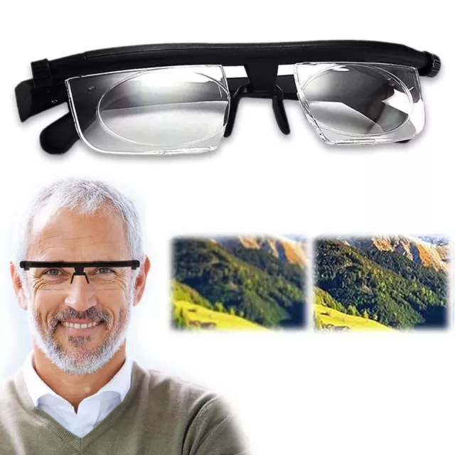 Zoomable Reading Glasses For Seniors Adjustable Diopter For Clear Focus