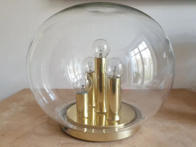 Große 70er Jahre Kugellampe Deckenlampe wohl Doria oder Limburg Space Age Vintag